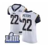 Men's Nike Los Angeles Rams #22 Marcus Peters White Vapor Untouchable Elite Player Super Bowl LIII Bound NFL Jersey