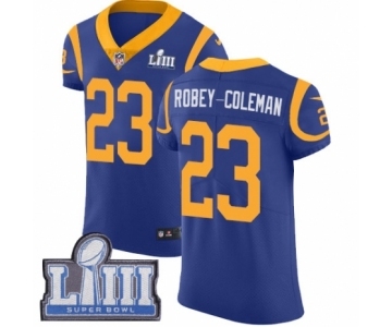 Men's Nike Los Angeles Rams #23 Nickell Robey-Coleman Royal Blue Alternate Vapor Untouchable Elite Player Super Bowl LIII Bound NFL Jersey