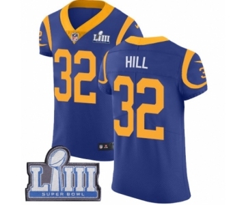 Men's Nike Los Angeles Rams #32 Troy Hill Royal Blue Alternate Vapor Untouchable Elite Player Super Bowl LIII Bound NFL Jersey