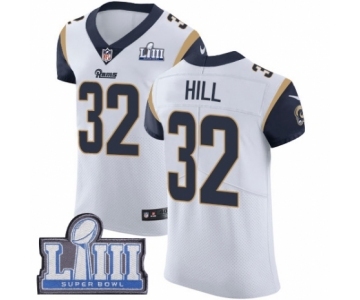 Men's Nike Los Angeles Rams #32 Troy Hill White Vapor Untouchable Elite Player Super Bowl LIII Bound NFL Jersey