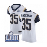 Men's Nike Los Angeles Rams #35 C.J. Anderson White Vapor Untouchable Elite Player Super Bowl LIII Bound NFL Jersey