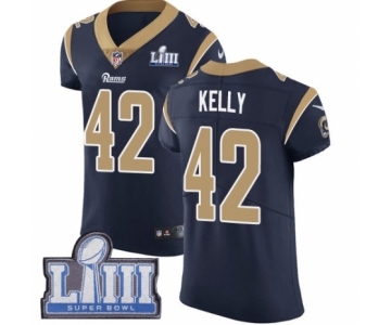 Men's Nike Los Angeles Rams #42 John Kelly Navy Blue Team Color Vapor Untouchable Elite Player Super Bowl LIII Bound NFL Jersey