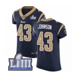 Men's Nike Los Angeles Rams #43 John Johnson Navy Blue Team Color Vapor Untouchable Elite Player Super Bowl LIII Bound NFL Jersey