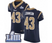 Men's Nike Los Angeles Rams #43 John Johnson Navy Blue Team Color Vapor Untouchable Elite Player Super Bowl LIII Bound NFL Jersey