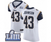 Men's Nike Los Angeles Rams #43 John Johnson White Vapor Untouchable Elite Player Super Bowl LIII Bound NFL Jersey