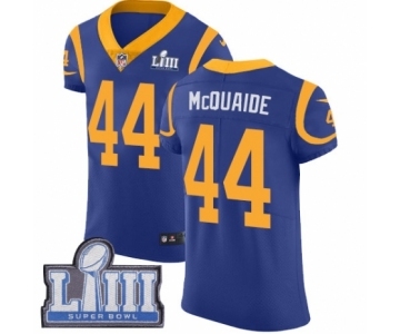 Men's Nike Los Angeles Rams #44 Jacob McQuaide Royal Blue Alternate Vapor Untouchable Elite Player Super Bowl LIII Bound NFL Jersey