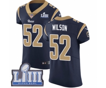 Men's Nike Los Angeles Rams #52 Ramik Wilson Navy Blue Team Color Vapor Untouchable Elite Player Super Bowl LIII Bound NFL Jersey