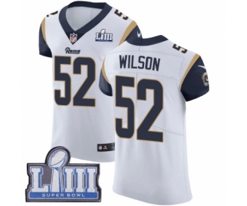 Men's Nike Los Angeles Rams #52 Ramik Wilson White Vapor Untouchable Elite Player Super Bowl LIII Bound NFL Jersey