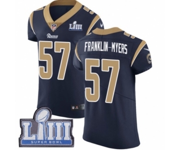 Men's Nike Los Angeles Rams #57 John Franklin-Myers Navy Blue Team Color Vapor Untouchable Elite Player Super Bowl LIII Bound NFL Jersey