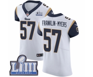 Men's Nike Los Angeles Rams #57 John Franklin-Myers White Vapor Untouchable Elite Player Super Bowl LIII Bound NFL Jersey