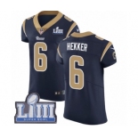 Men's Nike Los Angeles Rams #6 Johnny Hekker Navy Blue Team Color Vapor Untouchable Elite Player Super Bowl LIII Bound NFL Jersey