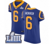 Men's Nike Los Angeles Rams #6 Johnny Hekker Royal Blue Alternate Vapor Untouchable Elite Player Super Bowl LIII Bound NFL Jersey