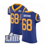 Men's Nike Los Angeles Rams #68 Jamon Brown Royal Blue Alternate Vapor Untouchable Elite Player Super Bowl LIII Bound NFL Jersey