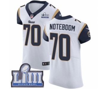 Men's Nike Los Angeles Rams #70 Joseph Noteboom White Vapor Untouchable Elite Player Super Bowl LIII Bound NFL Jersey