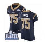 Men's Nike Los Angeles Rams #75 Deacon Jones Navy Blue Team Color Vapor Untouchable Elite Player Super Bowl LIII Bound NFL Jersey