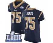 Men's Nike Los Angeles Rams #75 Deacon Jones Navy Blue Team Color Vapor Untouchable Elite Player Super Bowl LIII Bound NFL Jersey