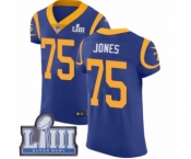 Men's Nike Los Angeles Rams #75 Deacon Jones Royal Blue Alternate Vapor Untouchable Elite Player Super Bowl LIII Bound NFL Jersey