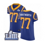 Men's Nike Los Angeles Rams #77 Andrew Whitworth Royal Blue Alternate Vapor Untouchable Elite Player Super Bowl LIII Bound NFL Jersey