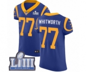 Men's Nike Los Angeles Rams #77 Andrew Whitworth Royal Blue Alternate Vapor Untouchable Elite Player Super Bowl LIII Bound NFL Jersey