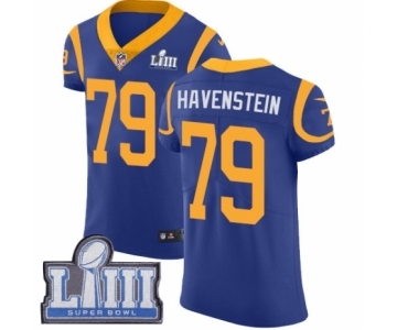 Men's Nike Los Angeles Rams #79 Rob Havenstein Royal Blue Alternate Vapor Untouchable Elite Player Super Bowl LIII Bound NFL Jersey