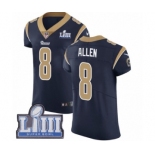 Men's Nike Los Angeles Rams #8 Brandon Allen Navy Blue Team Color Vapor Untouchable Elite Player Super Bowl LIII Bound NFL Jersey