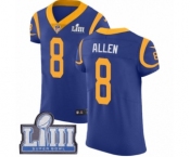 Men's Nike Los Angeles Rams #8 Brandon Allen Royal Blue Alternate Vapor Untouchable Elite Player Super Bowl LIII Bound NFL Jersey