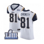 Men's Nike Los Angeles Rams #81 Gerald Everett White Vapor Untouchable Elite Player Super Bowl LIII Bound NFL Jersey