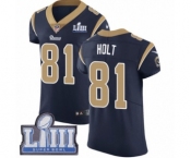 Men's Nike Los Angeles Rams #81 Torry Holt Navy Blue Team Color Vapor Untouchable Elite Player Super Bowl LIII Bound NFL Jersey