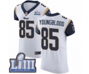 Men's Nike Los Angeles Rams #85 Jack Youngblood White Vapor Untouchable Elite Player Super Bowl LIII Bound NFL Jersey