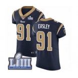 Men's Nike Los Angeles Rams #91 Dominique Easley Navy Blue Team Color Vapor Untouchable Elite Player Super Bowl LIII Bound NFL Jersey