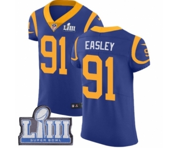 Men's Nike Los Angeles Rams #91 Dominique Easley Royal Blue Alternate Vapor Untouchable Elite Player Super Bowl LIII Bound NFL Jersey