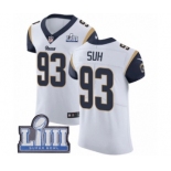 Men's Nike Los Angeles Rams #93 Ndamukong Suh White Vapor Untouchable Elite Player Super Bowl LIII Bound NFL Jersey