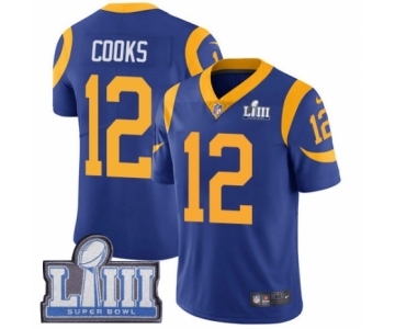 Men's Nike Los Angeles Rams #12 Brandin Cooks Royal Blue Alternate Vapor Untouchable Limited Player Super Bowl LIII Bound NFL Jersey