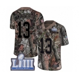 Men's Nike Los Angeles Rams #13 Kurt Warner Camo Rush Realtree Limited Super Bowl LIII Bound NFL Jersey