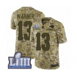 Men's Nike Los Angeles Rams #13 Kurt Warner Limited Camo 2018 Salute to Service Super Bowl LIII Bound NFL Jersey