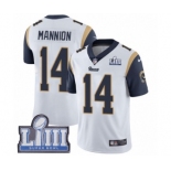 Men's Nike Los Angeles Rams #14 Sean Mannion White Vapor Untouchable Limited Player Super Bowl LIII Bound NFL Jersey