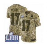 Men's Nike Los Angeles Rams #17 Robert Woods Limited Camo 2018 Salute to Service Super Bowl LIII Bound NFL Jersey