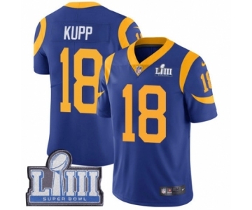 Men's Nike Los Angeles Rams #18 Cooper Kupp Royal Blue Alternate Vapor Untouchable Limited Player Super Bowl LIII Bound NFL Jersey