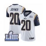 Men's Nike Los Angeles Rams #20 Lamarcus Joyner White Vapor Untouchable Limited Player Super Bowl LIII Bound NFL Jersey