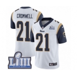 Men's Nike Los Angeles Rams #21 Nolan Cromwell White Vapor Untouchable Limited Player Super Bowl LIII Bound NFL Jersey