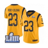 Men's Nike Los Angeles Rams #23 Nickell Robey-Coleman Limited Gold Rush Vapor Untouchable Super Bowl LIII Bound NFL Jersey