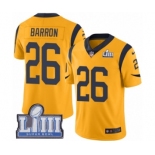 Men's Nike Los Angeles Rams #26 Mark Barron Limited Gold Rush Vapor Untouchable Super Bowl LIII Bound NFL Jersey