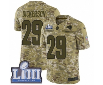 Men's Nike Los Angeles Rams #29 Eric Dickerson Limited Camo 2018 Salute to Service Super Bowl LIII Bound NFL Jersey