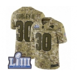 Men's Nike Los Angeles Rams #30 Todd Gurley Limited Camo 2018 Salute to Service Super Bowl LIII Bound NFL Jersey