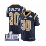 Men's Nike Los Angeles Rams #30 Todd Gurley Navy Blue Team Color Vapor Untouchable Limited Player Super Bowl LIII Bound NFL Jersey