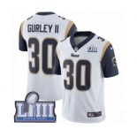 Men's Nike Los Angeles Rams #30 Todd Gurley White Vapor Untouchable Limited Player Super Bowl LIII Bound NFL Jersey