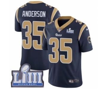 Men's Nike Los Angeles Rams #35 C.J. Anderson Navy Blue Team Color Vapor Untouchable Limited Player Super Bowl LIII Bound NFL Jersey