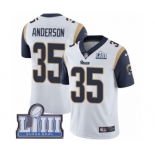 Men's Nike Los Angeles Rams #35 C.J. Anderson White Vapor Untouchable Limited Player Super Bowl LIII Bound NFL Jersey