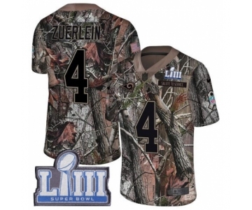 Men's Nike Los Angeles Rams #4 Greg Zuerlein Camo Rush Realtree Limited Super Bowl LIII Bound NFL Jersey