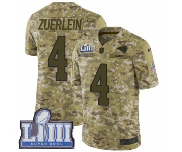 Men's Nike Los Angeles Rams #4 Greg Zuerlein Limited Camo 2018 Salute to Service Super Bowl LIII Bound NFL Jersey